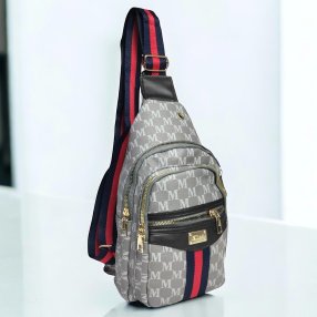 Pechera Vinipiel M Gris  3 cierres