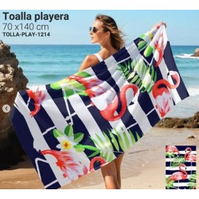 TOALLA FLAMINGO DE MICROFIBRA MEDIO BAÑO