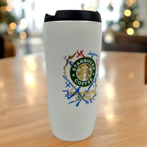 Termo Cerámica Starbucks Blanco