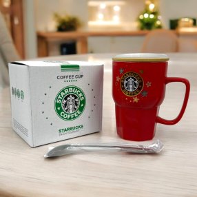 Taza Cerámica Starbucks Rojo