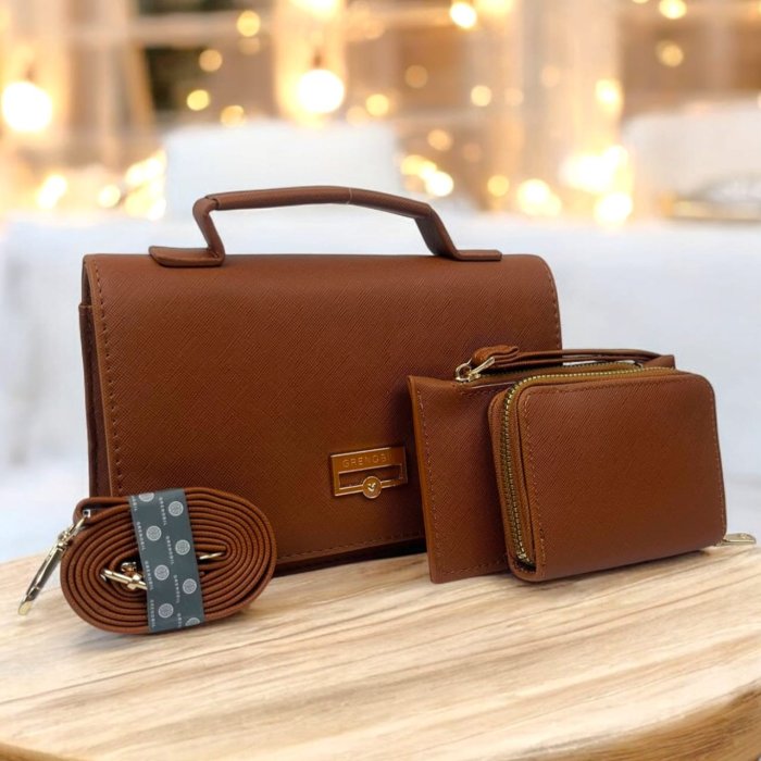 Grenobil Carteras Y Bolsas Por Mayoreo Combo Crossbody Grenobil Brown