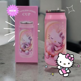 Termo Lata 350 ml Kitty Luna Rosa