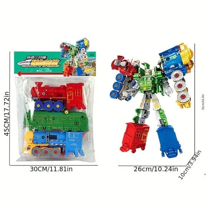 Pqte. con 3 transformers en forma de Tren, Variación de colores