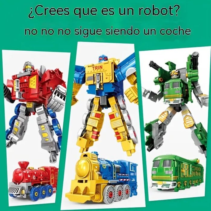 Pqte. con 3 transformers en forma de Tren, Variación de colores