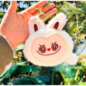 Llavero de Labubu con pompón, Color al azar