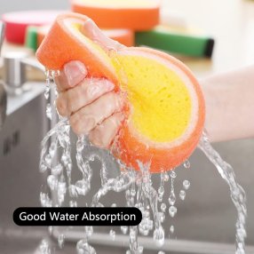 ESPONJA BAÑO O LIMPIEZA EN FORMA DE  Naranja