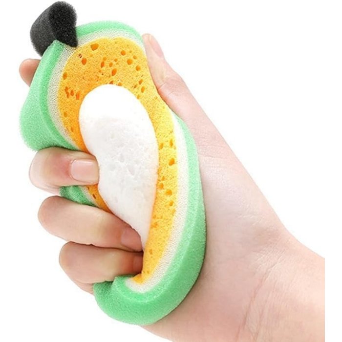 ESPONJA BAÑO O LIMPIEZA EN FORMA DE  AGUACATE