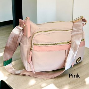 Bolsa Tipo cross 4 cierres  Pink