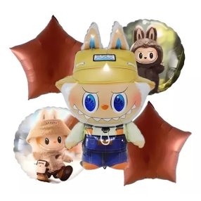 Set Globos Labubu Fiesta Cumpleaños Niña Niño Decoracion