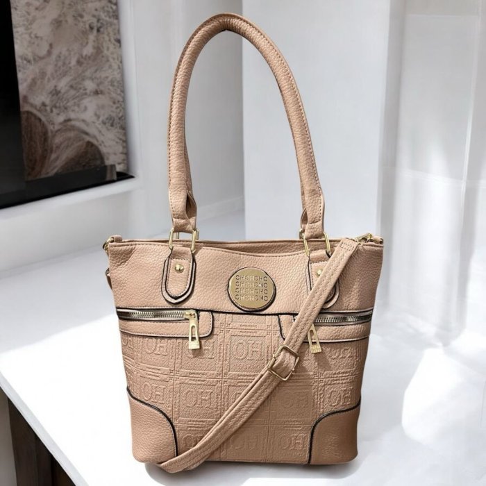 Bolsa Doble compartimento Medallon OH Dark Pink