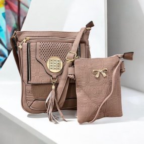 Crossboy  con portacelular (varia tono y diseño frontal) Dark Pink