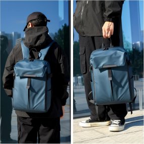 Mochila impermeable  expandible para guardar casco, balon AZUL