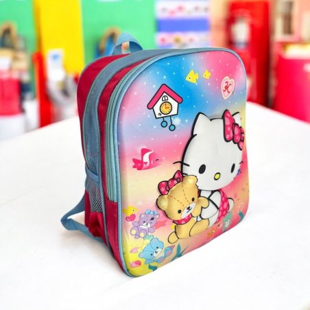 Mochila Kinder Doble Cierre 3D con luces Kitty Osito