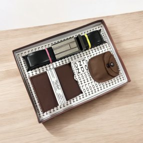 Set de Cinturon, billetera y portamonedas (COLORES OBSCUROS, diseños surtidos)