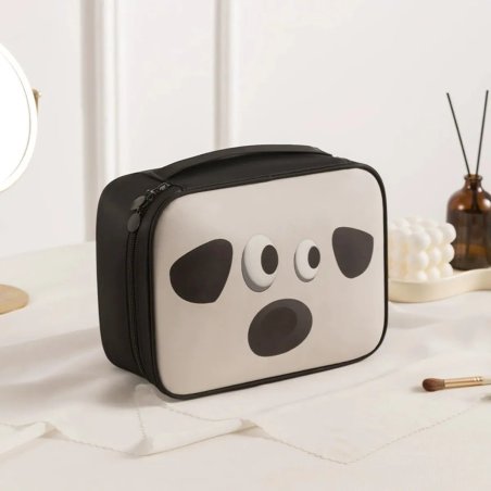 COSMETIQUERA ORGANIZADORA PORTATIL CON DISEÑO NEGRO