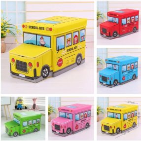 BUS TABURETE ORGANIZADOR -VARÍA COLOR Y DISEÑO