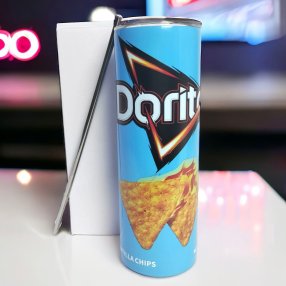 Termo Doritos azul con Popote Metalico
