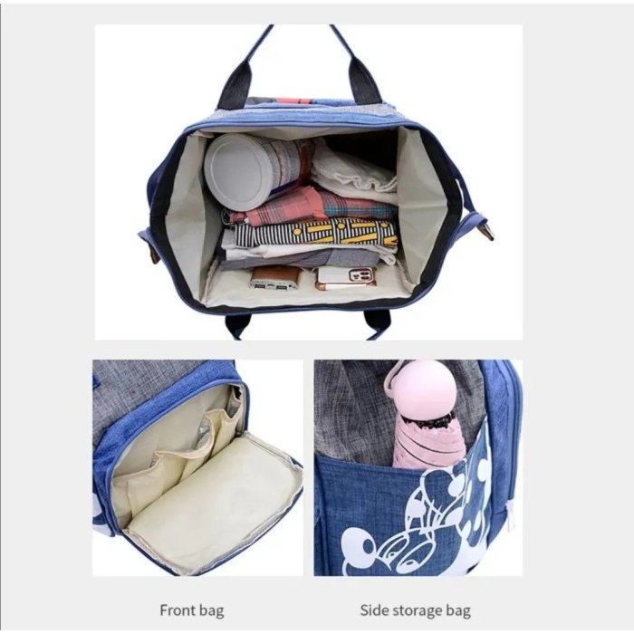 PAÑALERA DISNEY MINNIE) AZUL GRIS