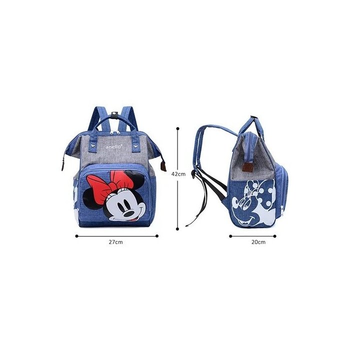 PAÑALERA DISNEY MINNIE) AZUL GRIS