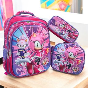 Combo de mochila 3 piezas 3D Amy y blaze