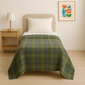 FRAZADA LIGERA INDIVIDUAL 170X200 CM ESCOSES VERDE GRIS (varían tonos)