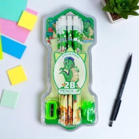 Estuche de 12 Lapices Dino varia diseño