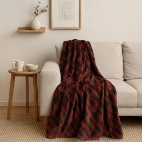 FRAZADA LIGERA INDIVIDUAL 170X200 CM ESCOSES VINO