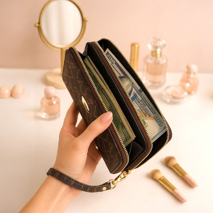 Cartera HR Doble cierre se envía color al azar