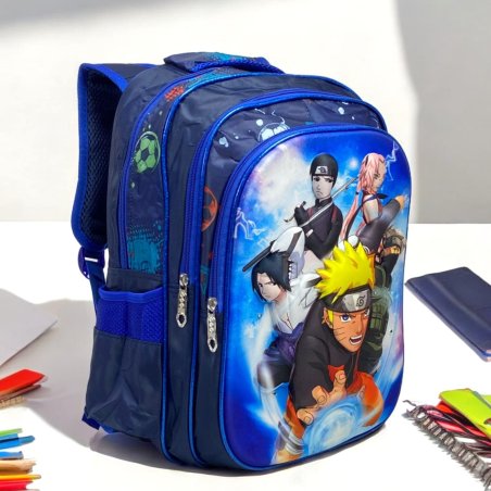 Mochila Primaria 3D Naruto Blue