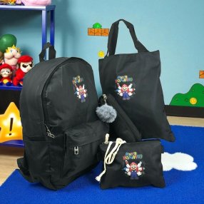 Eco -Combo  Lona 4 piezas Negro Mario