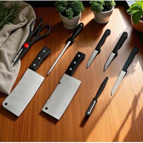 JUEGO DE 8 CUCHILLOS ACERO INOXIDABLE