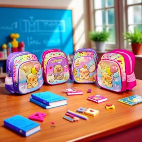 Mochila Kinder diseño de Niña Capybara (se envía color y diseño al azar)