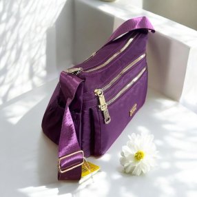 Bolsa Crossbody 4 Cierres Morado