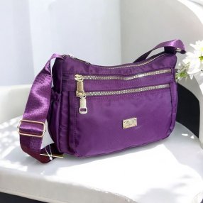 Bolsa Crossbody 4 Cierres Morado