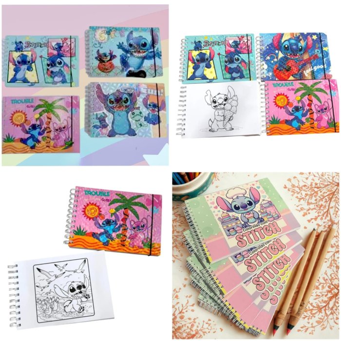 Libro Para Colorear STITCH (SE ENVIA DISEÑO AL AZAR)