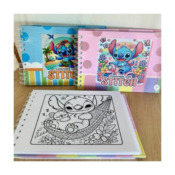Libro Para Colorear STITCH (SE ENVIA DISEÑO AL AZAR)