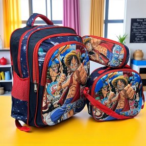 Combo de mochila Primaria 3 piezas 3D One Peace