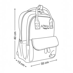 Mochila Tipo Pañalera Happy Fox Lila