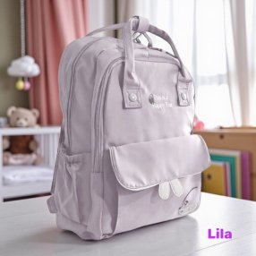 Mochila Tipo Pañalera Happy Fox Lila