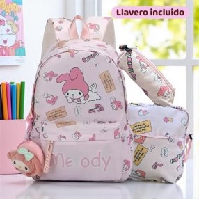 Combo Mochila Grande Sanrio  Melody