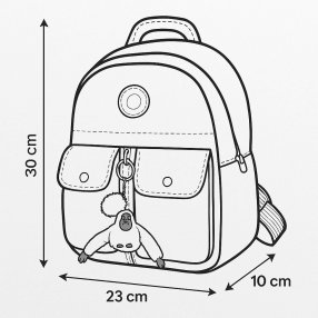 Mochila tipo kipling con llavero changuito Rosa palo