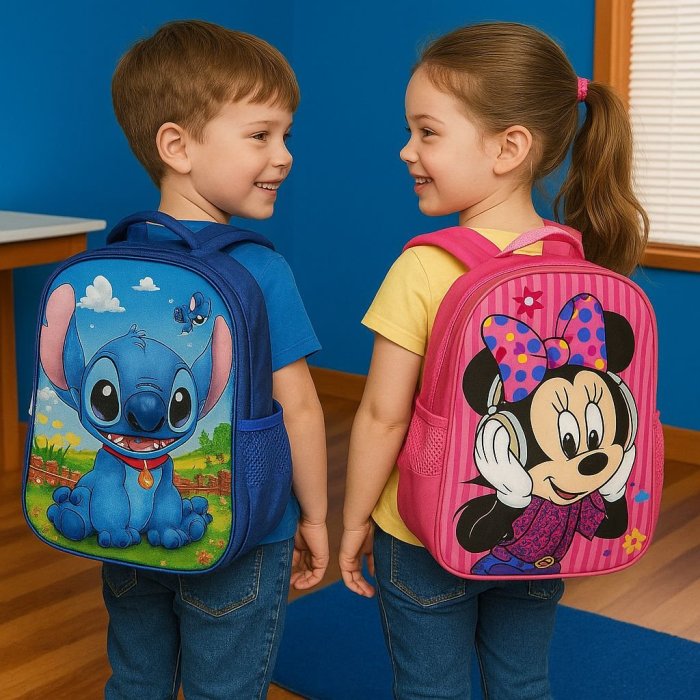 Mochila kínder doble cierre  Labubu niña