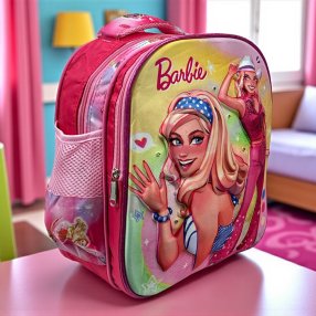 Mochila kínder doble cierre Barbie
