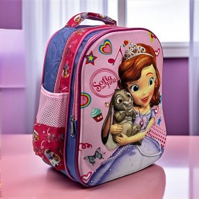 Mochila kínder doble cierre Princesa Sofia