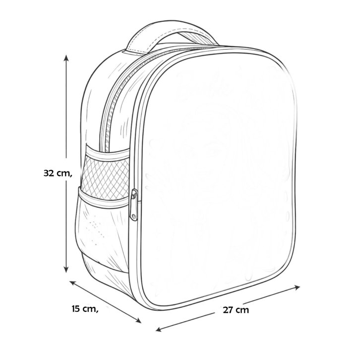 Mochila kínder doble cierre Dragon ball