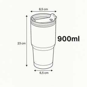 Termo Stitch 900 ml | Tapa antiderrames y gran capacidad