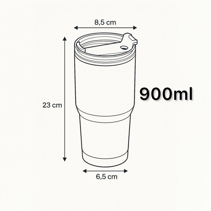 Termo Boreal 900 ml | Tapa antiderrames y gran capacidad