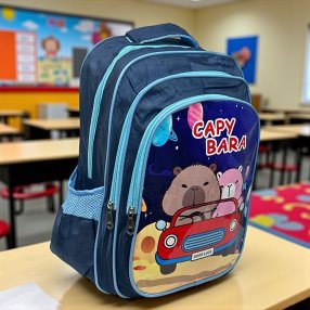 Mochila Infantil Capibara 41×32×16 cm – Resistente, Ligera y con Múlti