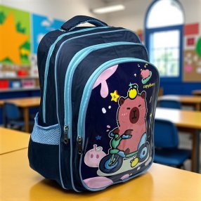 Mochila Infantil Capibara 41×32×16 cm – Resistente, Ligera y con Múlti