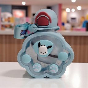 Botella huellitas Azul Cielo